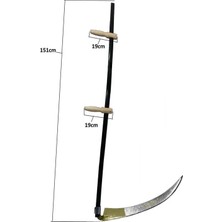 My Best Store Komple Tırpan - Metal Saplı 6 Parça Set - Ahşap Elcik 70 cm