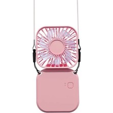 My Best Store El Fanı Mini Masaüstü ve Boyun Askılı Fan Portatif Şarjlı 3 Kademeli Vantilatör Soğutucu