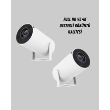 My Best Store Full Hd 4K Destekli Akıllı Projeksiyon – 130 Inç Ekran, Uzun Ömürlü Ampul ve Çoklu Giriş