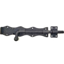 My Best Store Antika Tarz Dekoratif Pirinç Dövme Kapı Sürgüsü - 20CM, Oksit