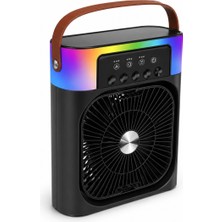 My Best Store Taşınabilir Sprey Fan Rgb Işıklı Mini Klima Soğutucu Nemlendirici USB Şarjlı