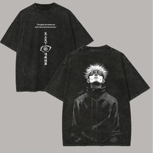 Luliana Baskılı Premium Kalite Yıkama Sokak Stili Oversize T-Shirt