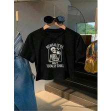 Luliana Baskılı Premium Kalite Yıkama Sokak Stili Oversize T-Shirt