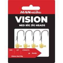 Han Fishing Hanfish Vision Ned Rig Sandy 5 Adet Jig Head