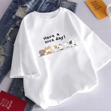 Luliana Baskılı Premium Kalite Yıkama Sokak Stili Oversize T-Shirt