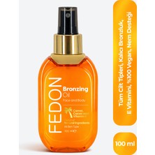 Fedon Kabin Boy Bronzlaştırıcı Güneş Yağı Vegan E Vitamini Kakao Içerikli Bronzing Sun Oil 100 ml