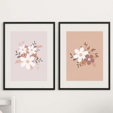 Nt Handmade Çerçeveli Uv Baskı 2'li Papatya Duvar Tablosu – Modern & Şık Duvar Dekoru