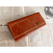 Mahfuz Leather Crazy Gerçek Deri Tamamen El Emeği Özel Kalemleriniz Için Kalemlik Kalemkutu (8*18CM )  DAK271