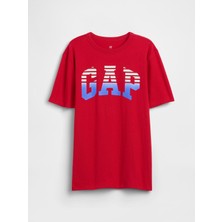 Gap Erkek Çocuk Kırmızı Gap Logo T-Shirt