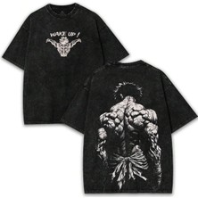 Luliana Baskılı Premium Kalite Yıkama Sokak Stili Oversize T-Shirt