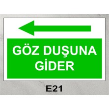 Baysan Yangın Göz Duşu Sol Ok Uyarıcı Levha
