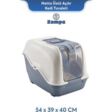 Zampa Plus Netta Üstü Açılır Kedi Tuvaleti 54X39X40 CM(ZIT-3089)
