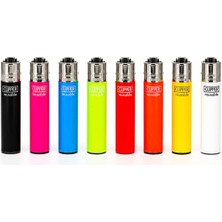 Onr Store Clipper Metalik Renkli Gazlı Çakmak Seti 8\'li Yeniden Doldurulabilir Çakmak
