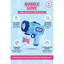 Upstyle Pilli Köpük Tabancası Otomatik Baloncuk Makinesi Işıklı Sızdırmaz Köpük Üfleyici 3+ Yaş Mavi