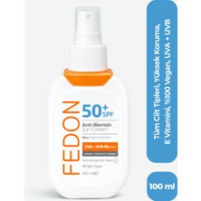 Fedon Kabin Boy Spf 50 Güneş Kremi Suya Dayanıklı Uva Uvb Arbutin Vitamin B Kolajen Yüksek Koruma Güneş Kremi 100ML