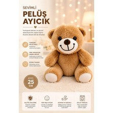 Yenilig Sevimli Peluş Ayıcık 25 cm Yumuşak Dokulu Dekoratif Oyuncak Ayı Çocuk ve Hediye Peluşu Kahverengi