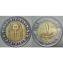 Banknoting Mısır 1 Pound 2020 Tutankhamun Temalı. Bimetal.