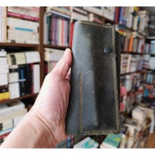Mahfuz Crazy Gerçek Deri Tamamen El Emeği Özel Kalemleriniz Için Kalemlik Kalemkutu (8*18CM )  DAK271