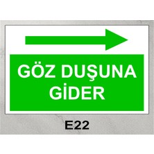 Baysan Yangın Göz Duşu Sağ Ok Uyarıcı Levha