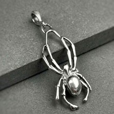 Ebrar Silver Gümüş Örümcek Kolye Ucu 925 Ayar Gümüş Örümcek Figürlü Unisex Taşsız Kolye Ucu