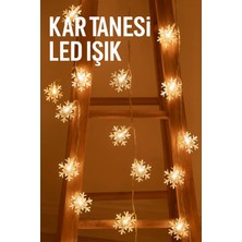 Yenilig 5 Metre 28 LED Kar Tanesi Işık - Gün Işığı, 4cm Figürlü, Kış ve Yılbaşı Dekorasyonu Çok Renkli