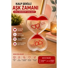 Yenilig Kalp Şekilli Aşk Zamanı Sıvılı Dekoratif Akış Saati Romantik Masaüstü Kum Saati