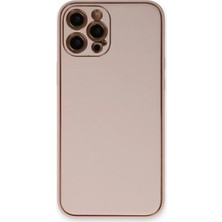 Nacario Iphone 12 Kılıf Coco Deri Silikon Kapak - Pudra