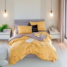 Upstyle Nevresim Takımı Çift Kişilik Baskılı Dide Sarı