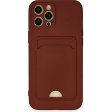 Apple iPhone 12 Pro Max Kılıf Kelvin Kartvizitli Silikon - Bordo