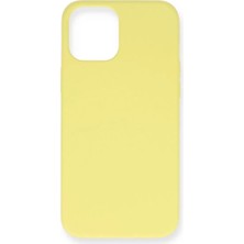 Apple iPhone 12 Mini Kılıf Nano Içi Kadife Silikon - Sarı