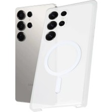 Samsung Galaxy S24 Ultra Kılıf Pc Zara Magsafe Şeffaf Kılıf - Şeffaf