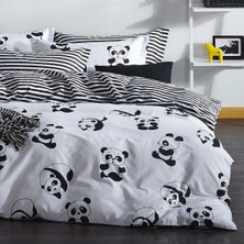 Upstyle Mature Nevresim Seti Çift Kişilik Panda Siyah