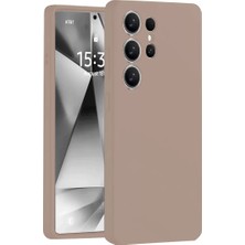 Samsung Galaxy S25 Ultra Kılıf Nano Içi Kadife Silikon - Pudra