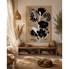 Othello Art Bohem Çiçek Desenli Modern Kanvas Tablo