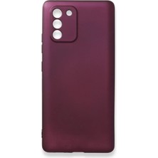 Samsung Galaxy A91 / S10 Lite Kılıf First Silikon - Mürdüm