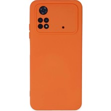 Xiaomi Poco M4 Pro 4g Kılıf Nano Içi Kadife Silikon - Turuncu