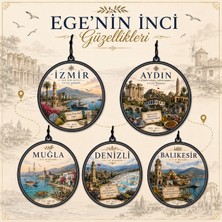 5 Adet Ege'nin Inci Güzellikleri Tasarımlı Oto Kokusu,araba Kokusu,oto Aksesuarı ve Dikiz Ayna Süsü