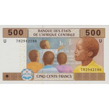 Banknoting Orta Afrika Birliği 500 Cfa Frank 2002 U= Kamerun. Çil.