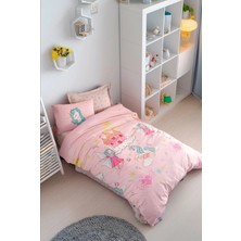 Upstyle Kolay Ütülenir Nevresim Takımı Tek Kişilik Unicorn Dreams Pembe
