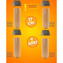 Can Metal Ahşap Bohem Ayak 17 cm ( 4 Adet )