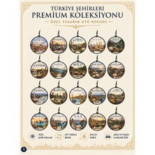 20 Adet Türkiye Şehirleri Premium Tasarımlı Oto Kokusu,araba Kokusu,oto Aksesuarı ve Dikiz Ayna Süsü