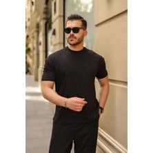 Defy Moda Erkek Kolları Dar Kesim Rahat Kalıp Basic Tişört