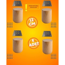 Can Metal Ahşap Bohem Ayak 12 cm ( 4 Adet )