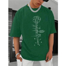 Luliana Baskılı Premium Kalite Yıkama Sokak Stili Oversize T-Shirt