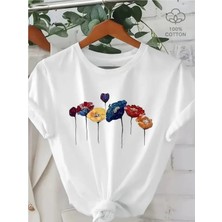 Luliana Baskılı Premium Kalite Yıkama Sokak Stili Oversize T-Shirt