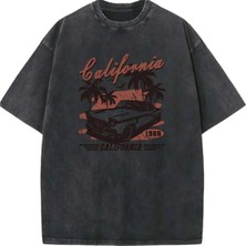 Luliana Baskılı Premium Kalite Yıkama Sokak Stili Oversize T-Shirt