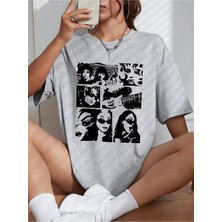 Luliana Baskılı Premium Kalite Yıkama Sokak Stili Oversize T-Shirt