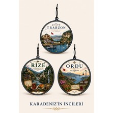 3 Adet Karadeniz'in Incileri Tasarımlı Oto Kokusu,araba Kokusu,oto Aksesuarı ve Dikiz Ayna Süsü