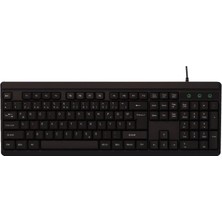 Everest KB-741F Siyah/gri 2 Mt. Bakır Kablolu Multimedia USB Türkçe F Klavye
