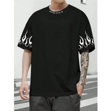 Luliana Baskılı Premium Kalite Yıkama Sokak Stili Oversize T-Shirt